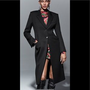 Zara fitted shoulder pad coat limited edition